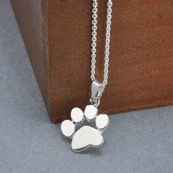 Animal Paw Print Pendant Necklace - Picture 4 of 5